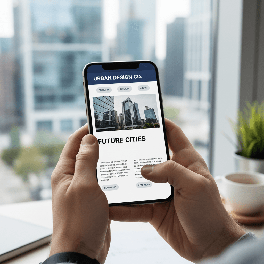 Mobile website on smartphone